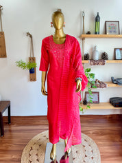 Mehreen Red Silk Suit
