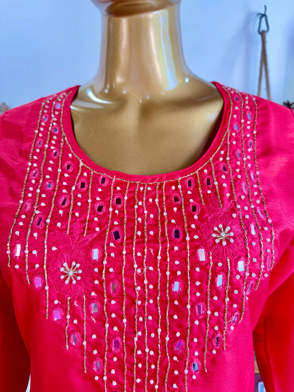 Mehreen Red Silk Suit