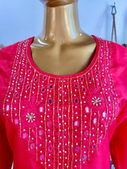 Mehreen Red Silk Suit