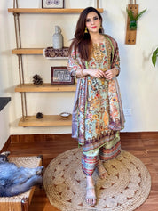 Umaiza Sea Green Crepe Suit | Param Iqbal