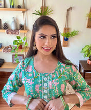 Haniya Green Cotton Suit | Param Iqbal 