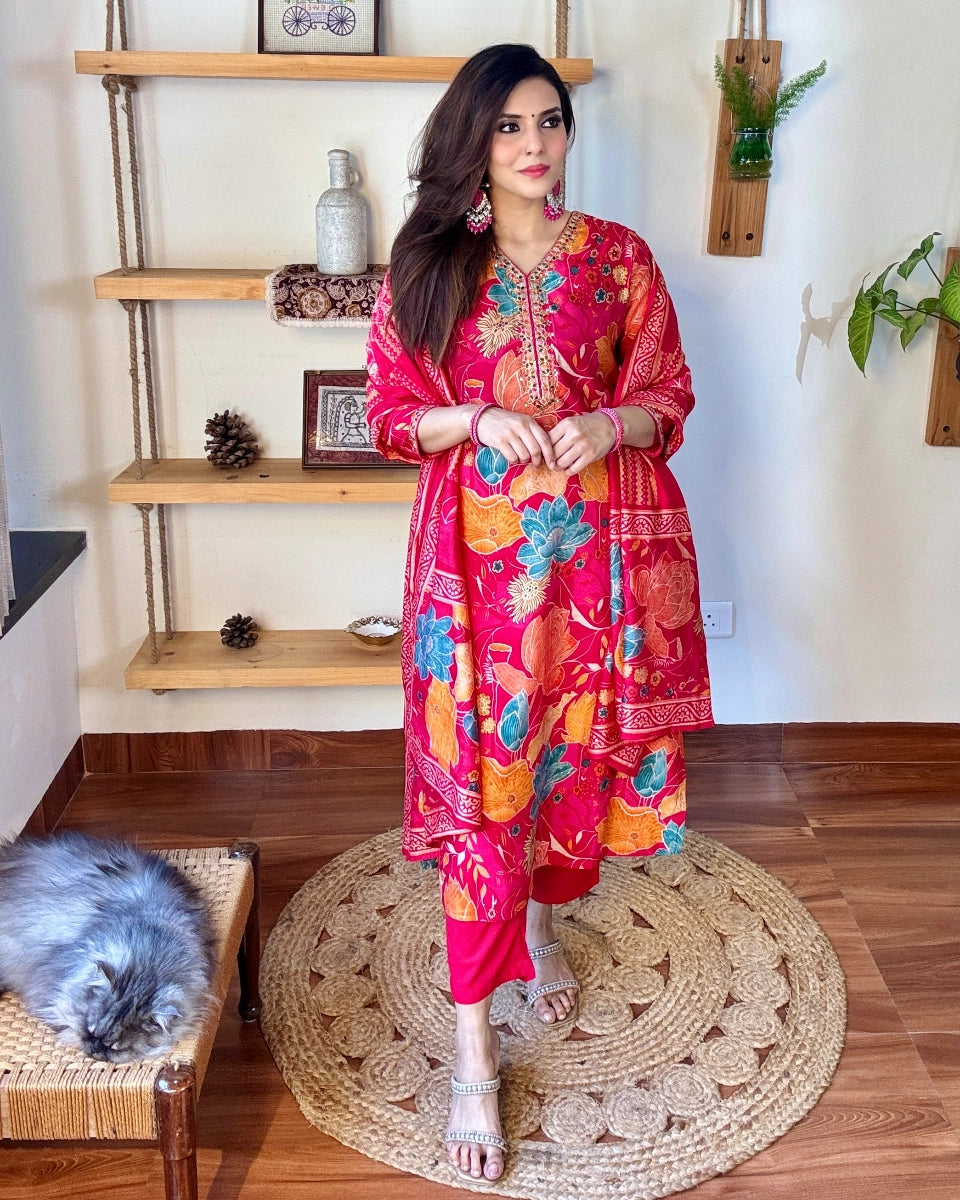 Devanshi Pink Muslin Suit | Param Iqbal