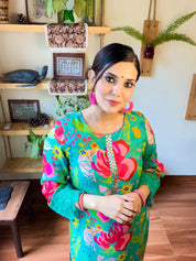 Anaya Turquoise Muslin Suit | param Iqbal