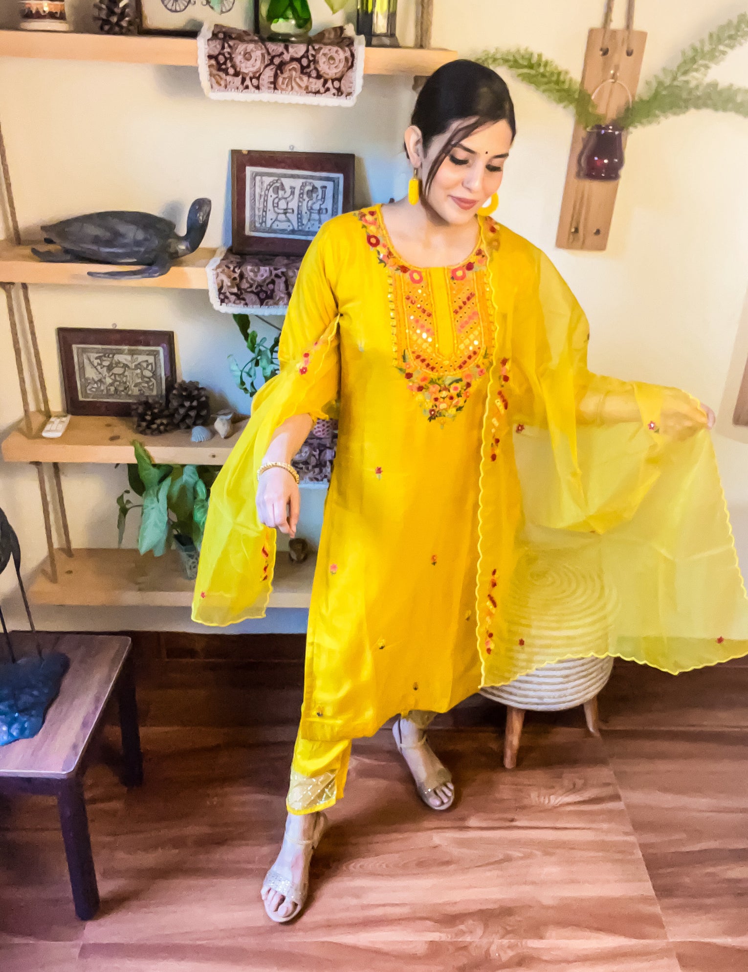 Noor Yellow Dola Silk Suit | Param Iqbal 