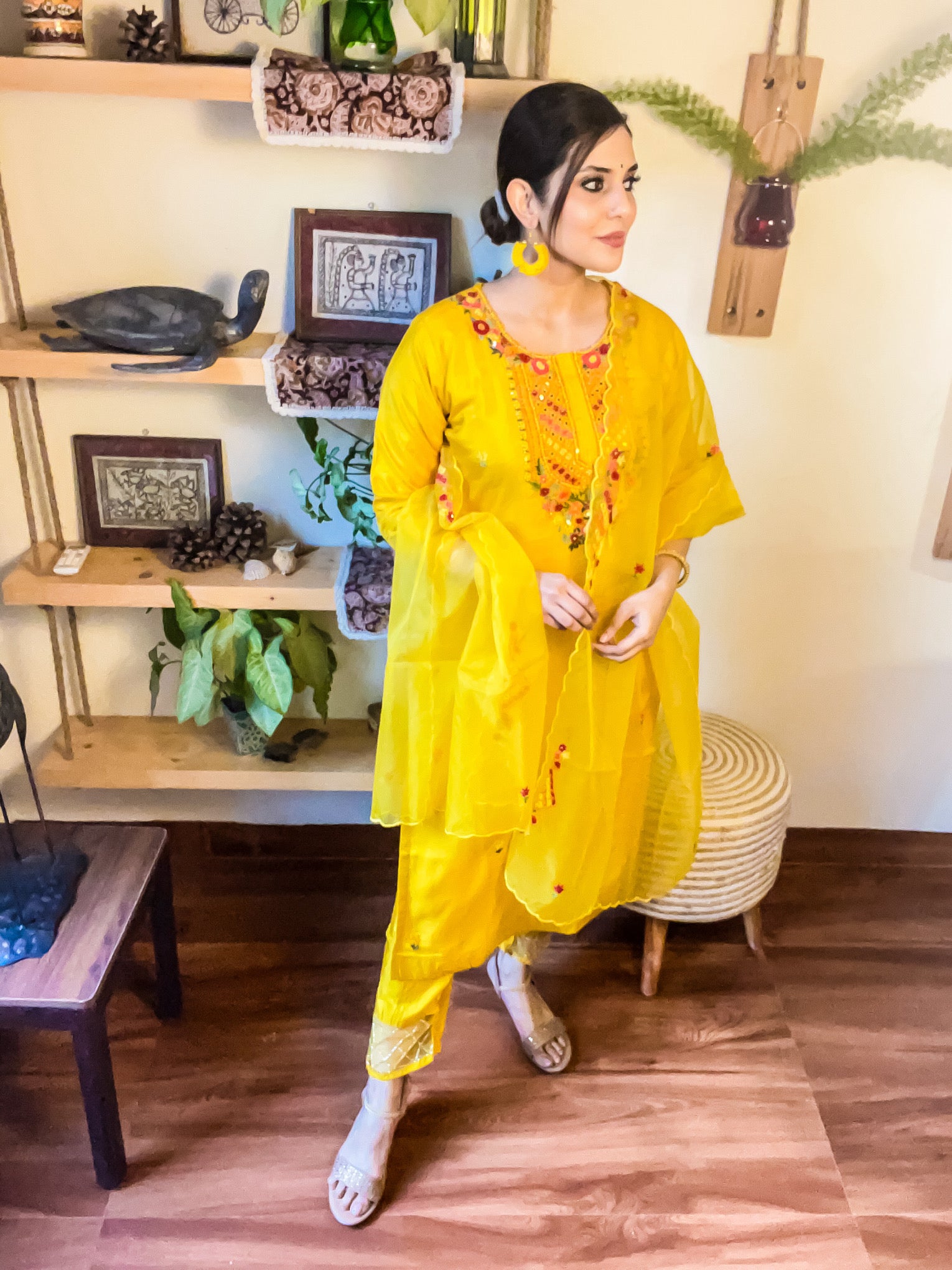Noor Yellow Dola Silk Suit | Param Iqbal 