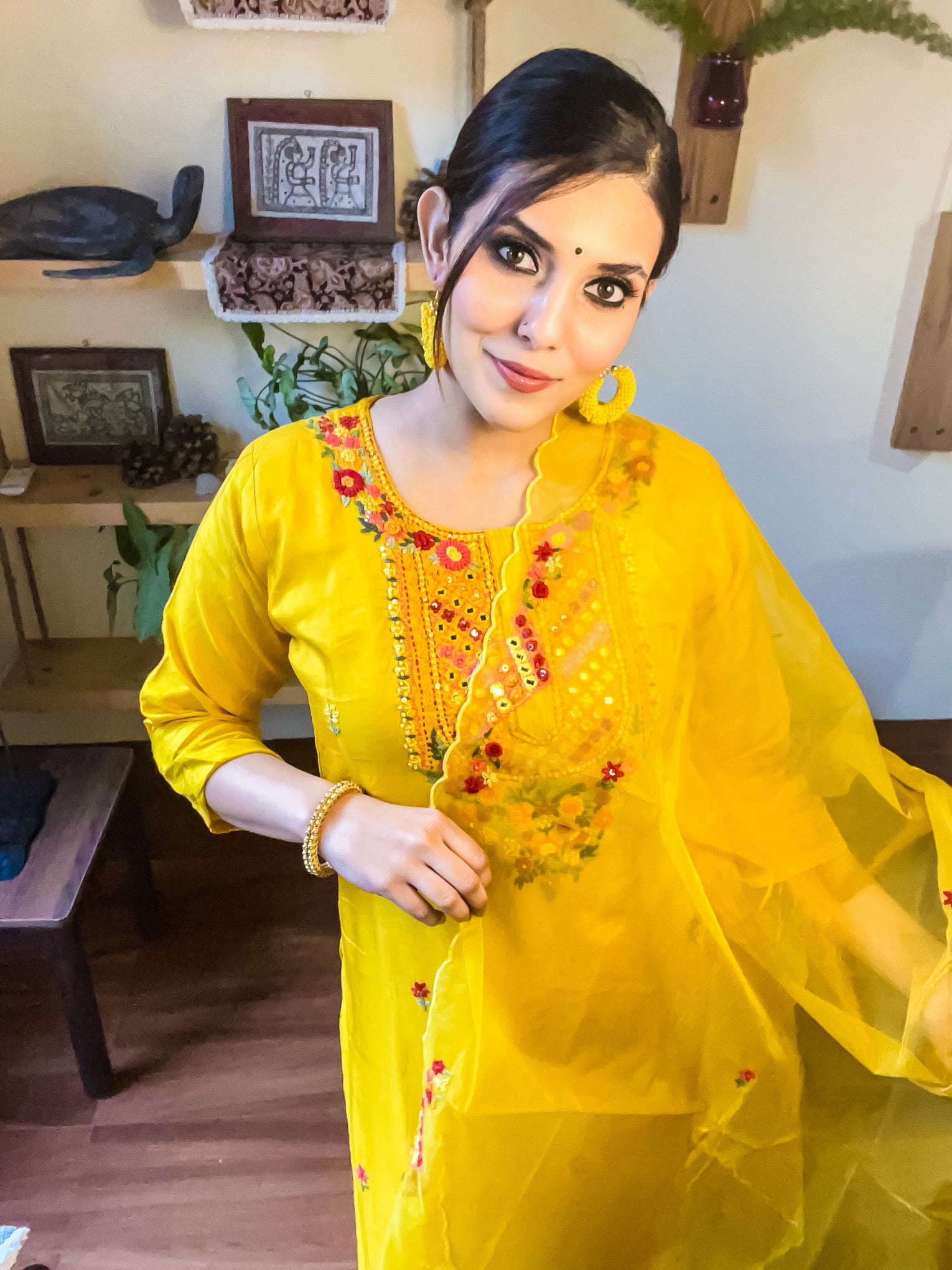 Noor Yellow Dola Silk Suit | Param Iqbal 