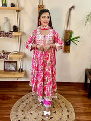 Anum Pink Cotton Suit