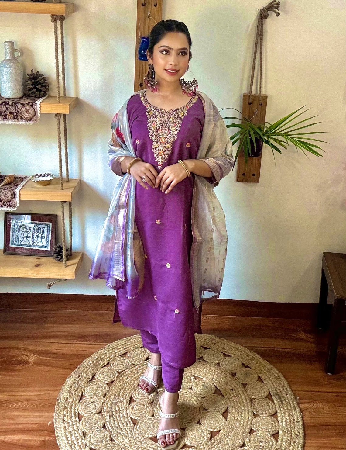 Vaani Lavender Silk Suit I Param Iqbal