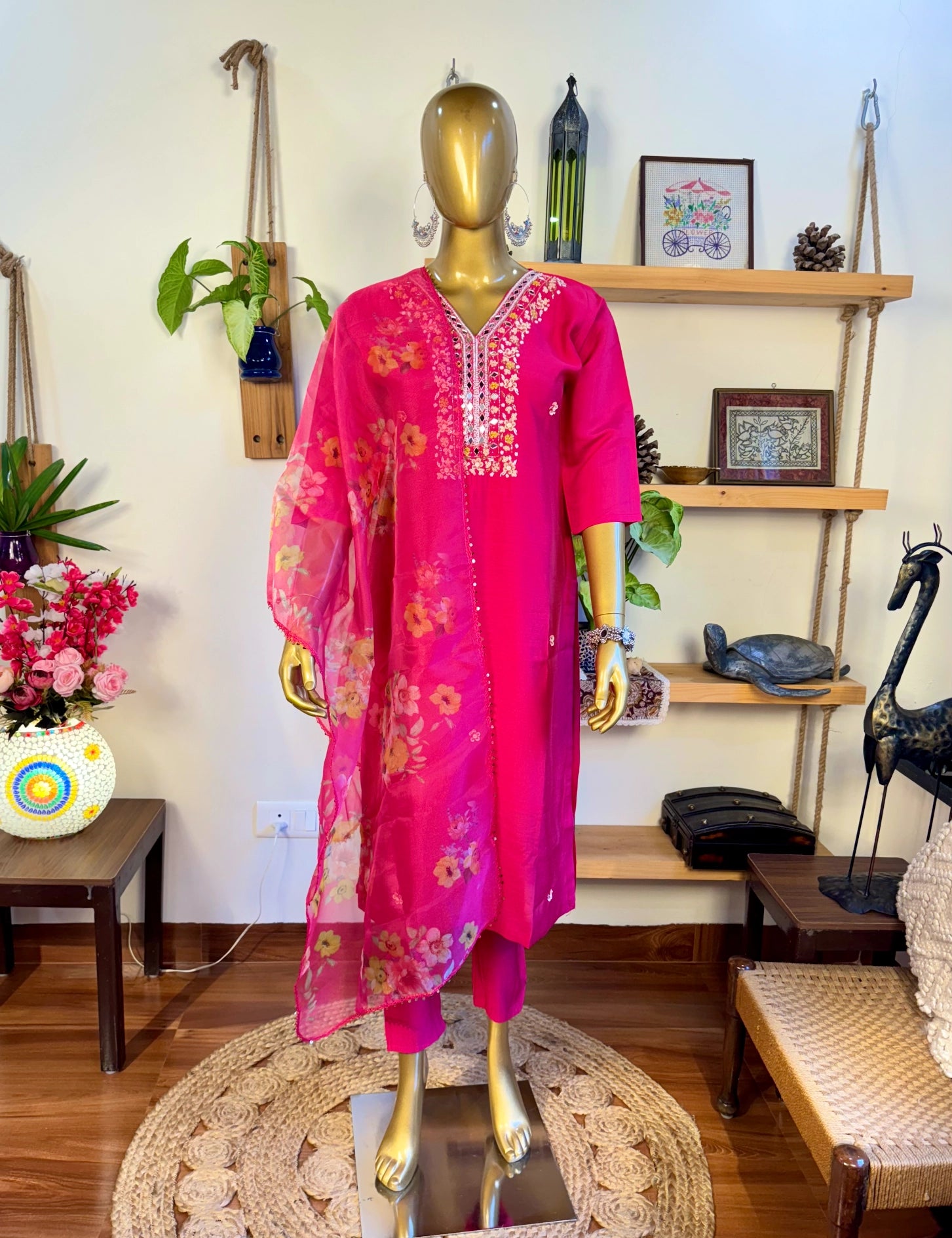 Kiana Pink Silk Suit I Param Iqbal