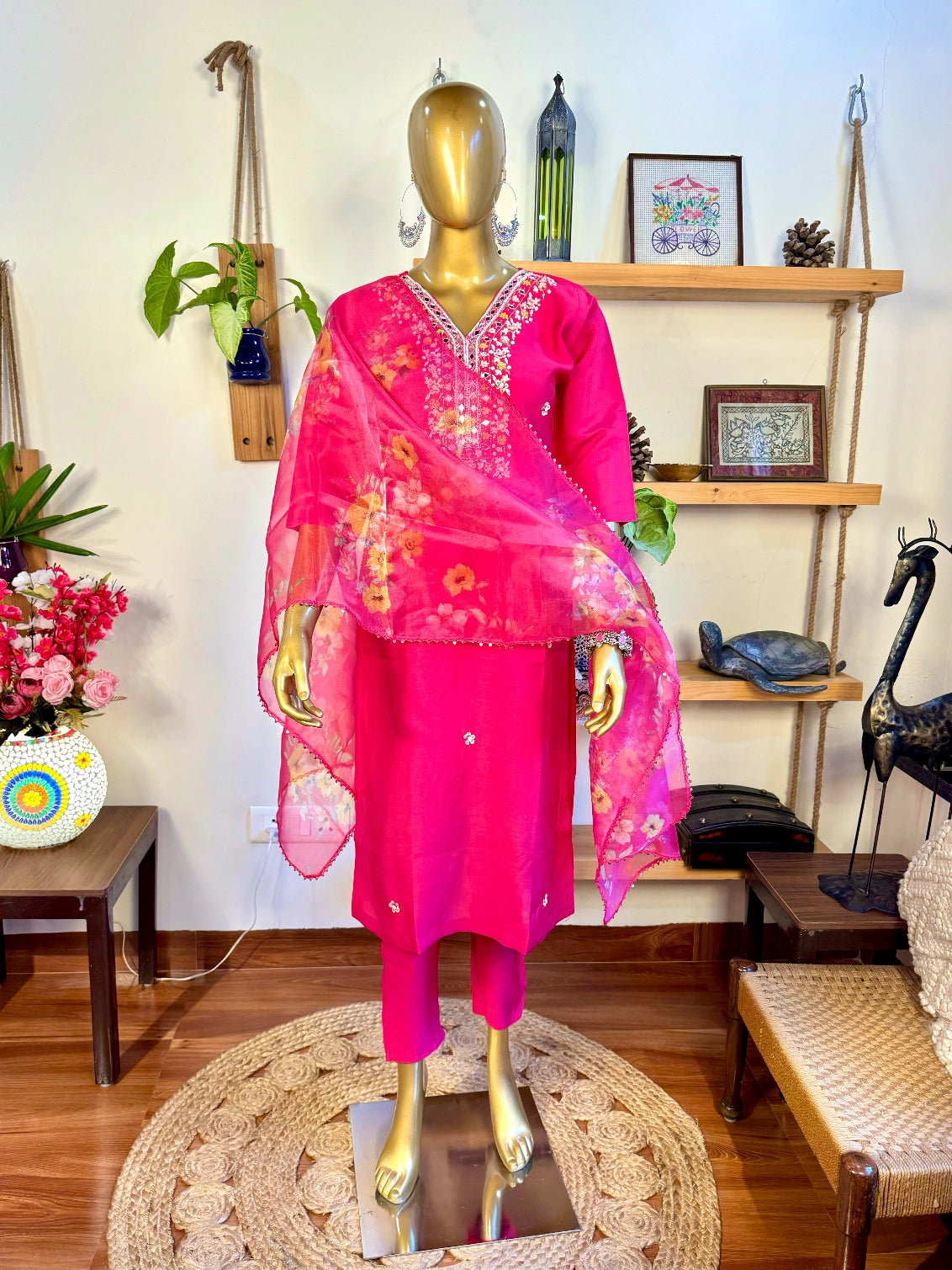 Kiana Pink Silk Suit I Param Iqbal