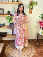 Vaanya White Cotton Suit I Param Iqbal