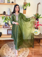 Raha Olive Green Suit I Param Iqbal