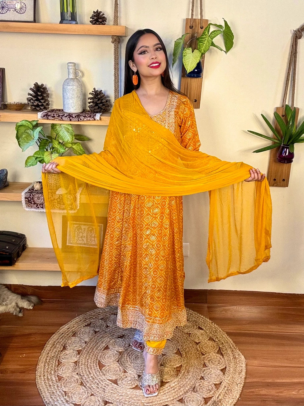 Ojasvi Orange Cotton Suit