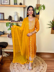 Ojasvi Orange Cotton Suit