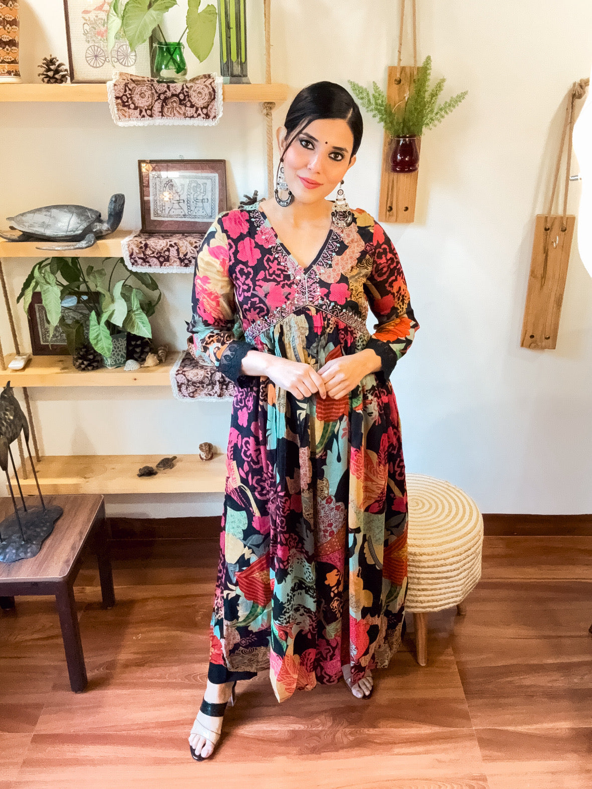 Muskaan Black Chinnon Suit | Param Iqbal 