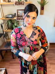 Muskaan Black Chinnon Suit | Param Iqbal 
