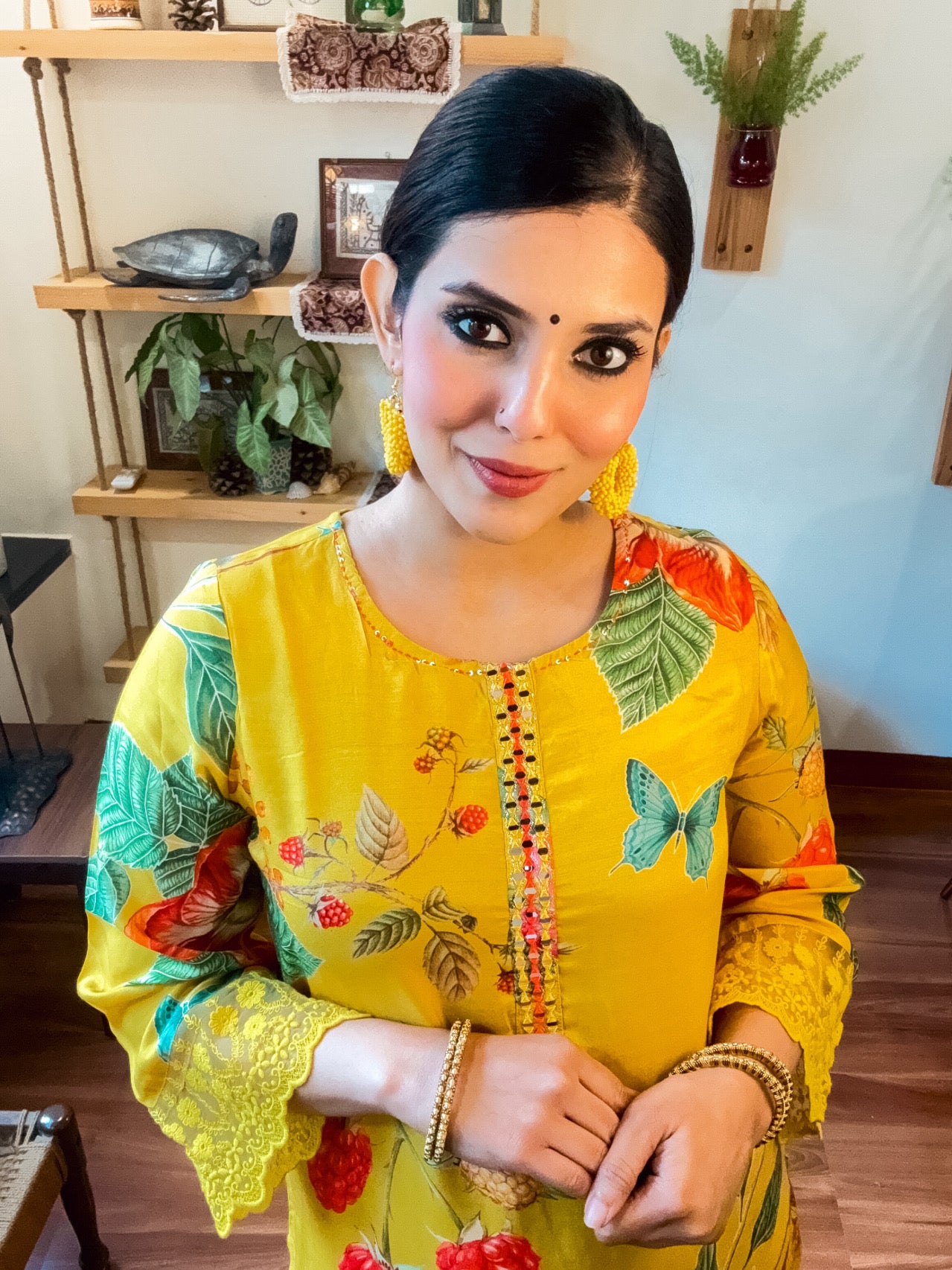 Yasmin Yellow Muslin Suit | Param Iqbal 