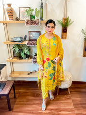 Yasmin Yellow Muslin Suit | Param Iqbal 