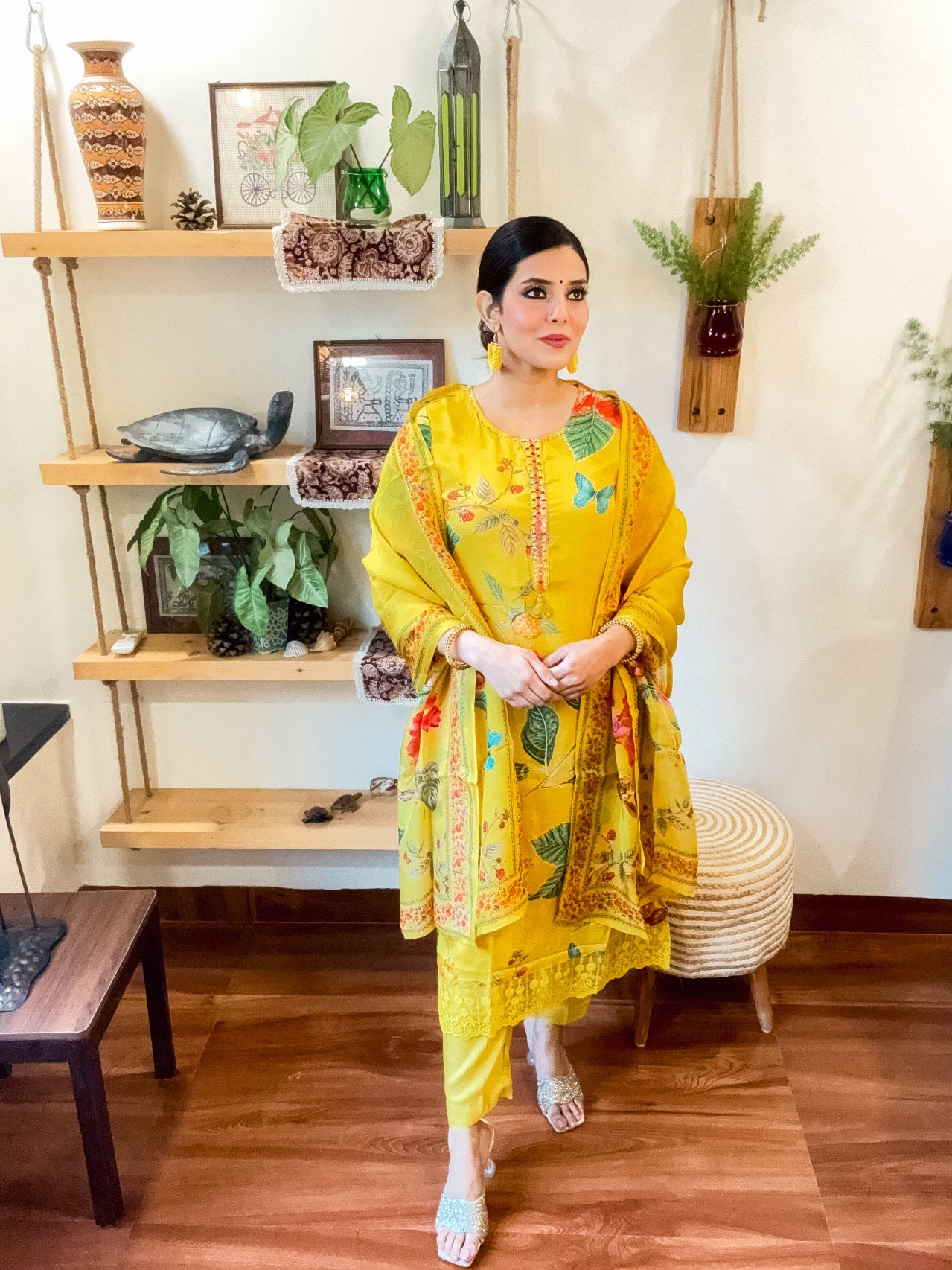 Yasmin Yellow Muslin Suit | Param Iqbal 