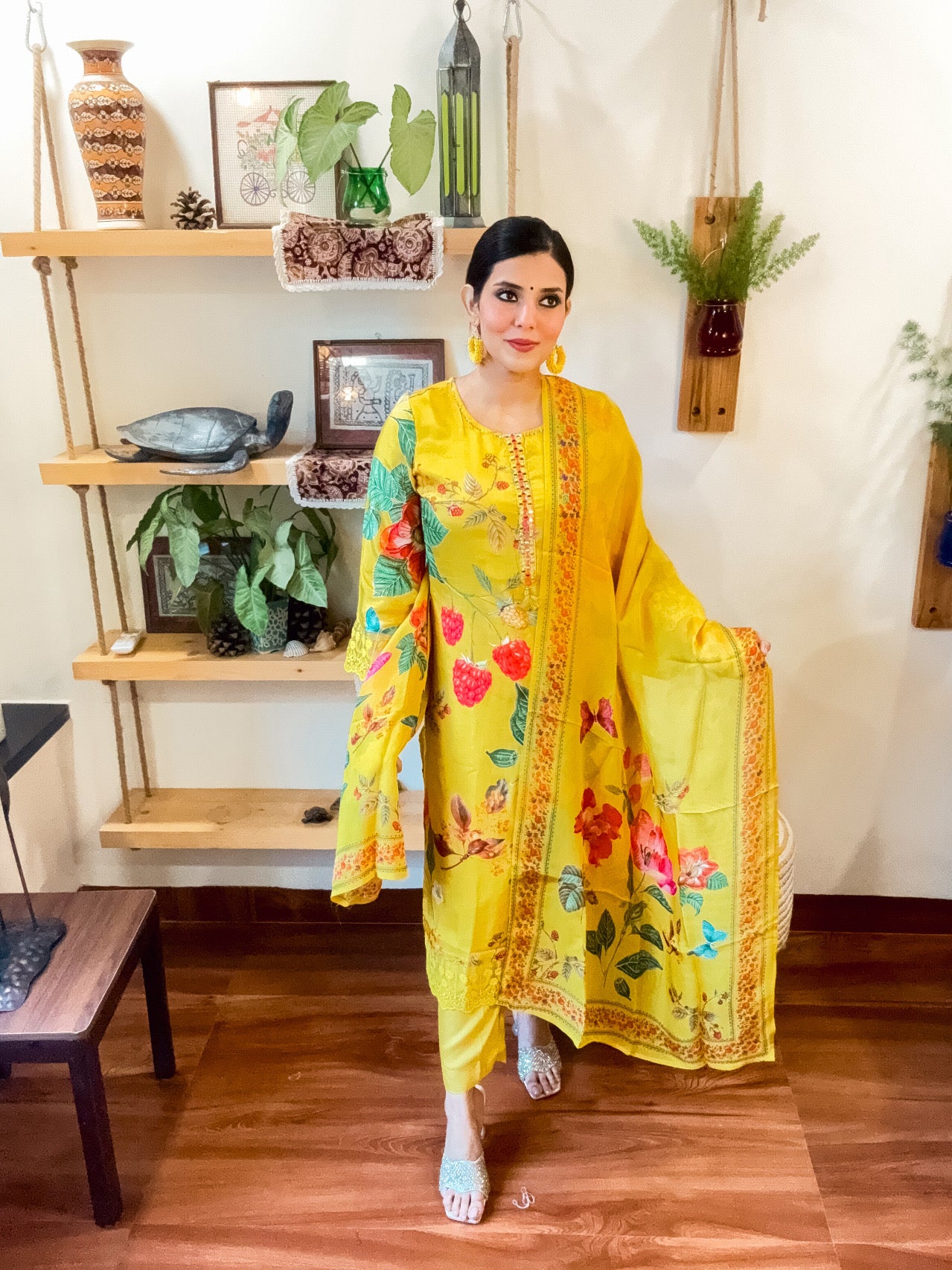 Yasmin Yellow Muslin Suit | Param Iqbal 