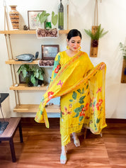 Yasmin Yellow Muslin Suit | Param Iqbal 