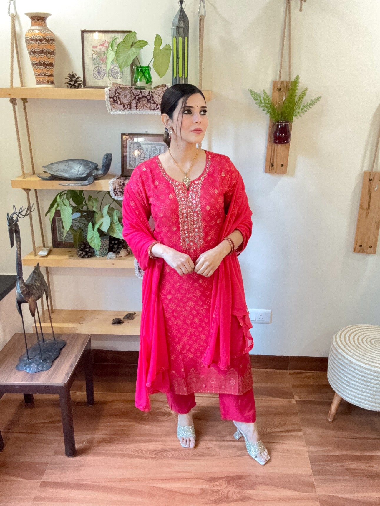 Saira Pink Muslin Suit | Param Iqbal 