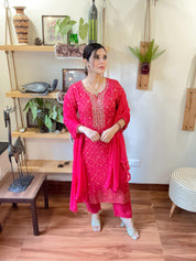 Saira Pink Muslin Suit | Param Iqbal 