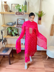 Saira Pink Muslin Suit | Param Iqbal 