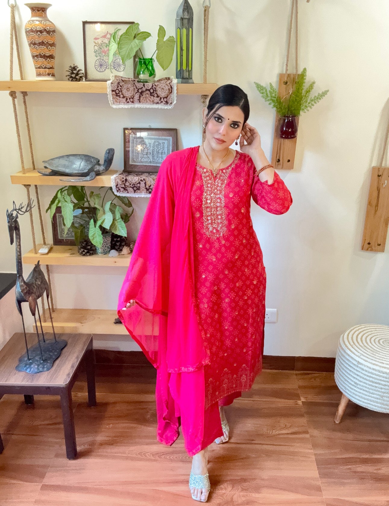Saira Pink Muslin Suit | Param Iqbal 