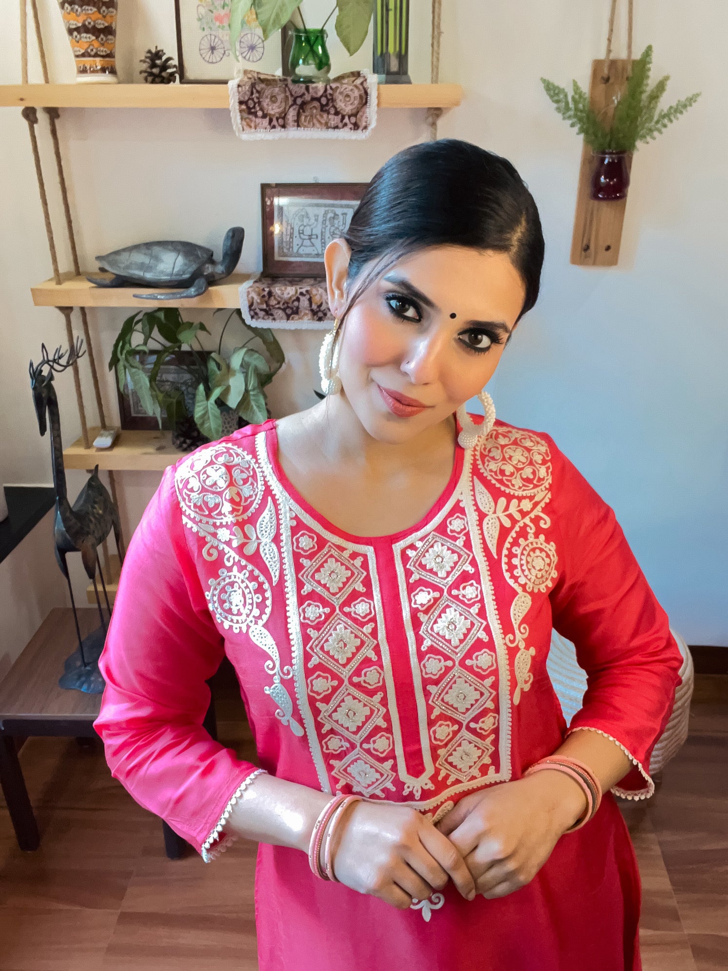 Fiza Pink Russian Silk Suit | Param Iqbal 