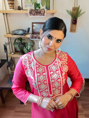 Fiza Pink Russian Silk Suit | Param Iqbal 