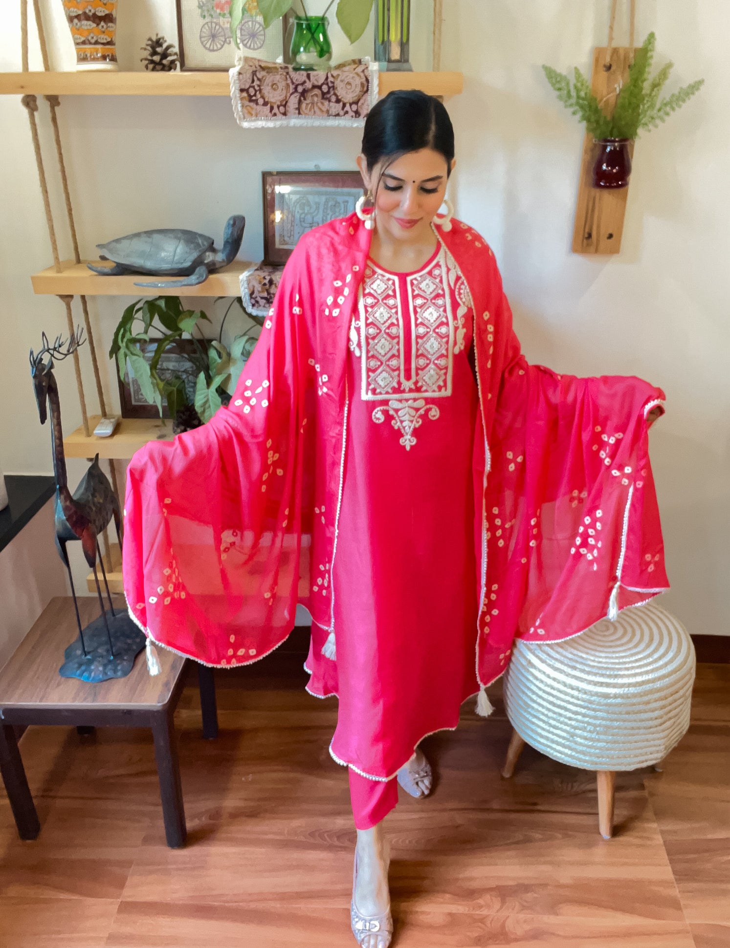 Fiza Pink Russian Silk Suit | Param Iqbal 