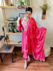 Fiza Pink Russian Silk Suit | Param Iqbal 