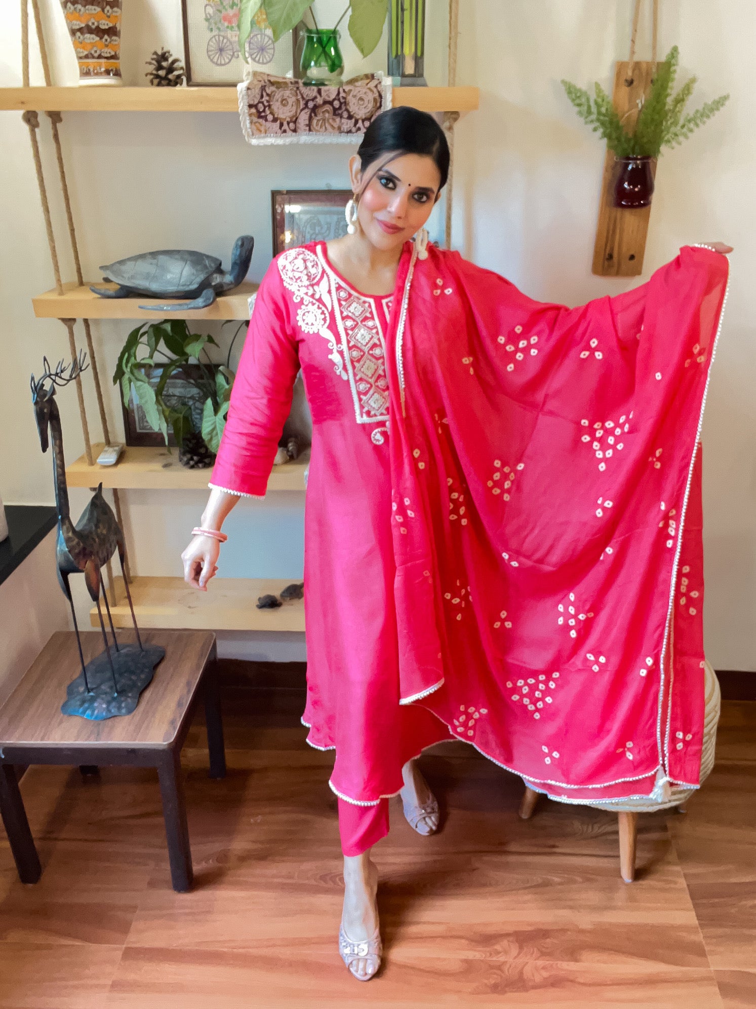Fiza Pink Russian Silk Suit | Param Iqbal 
