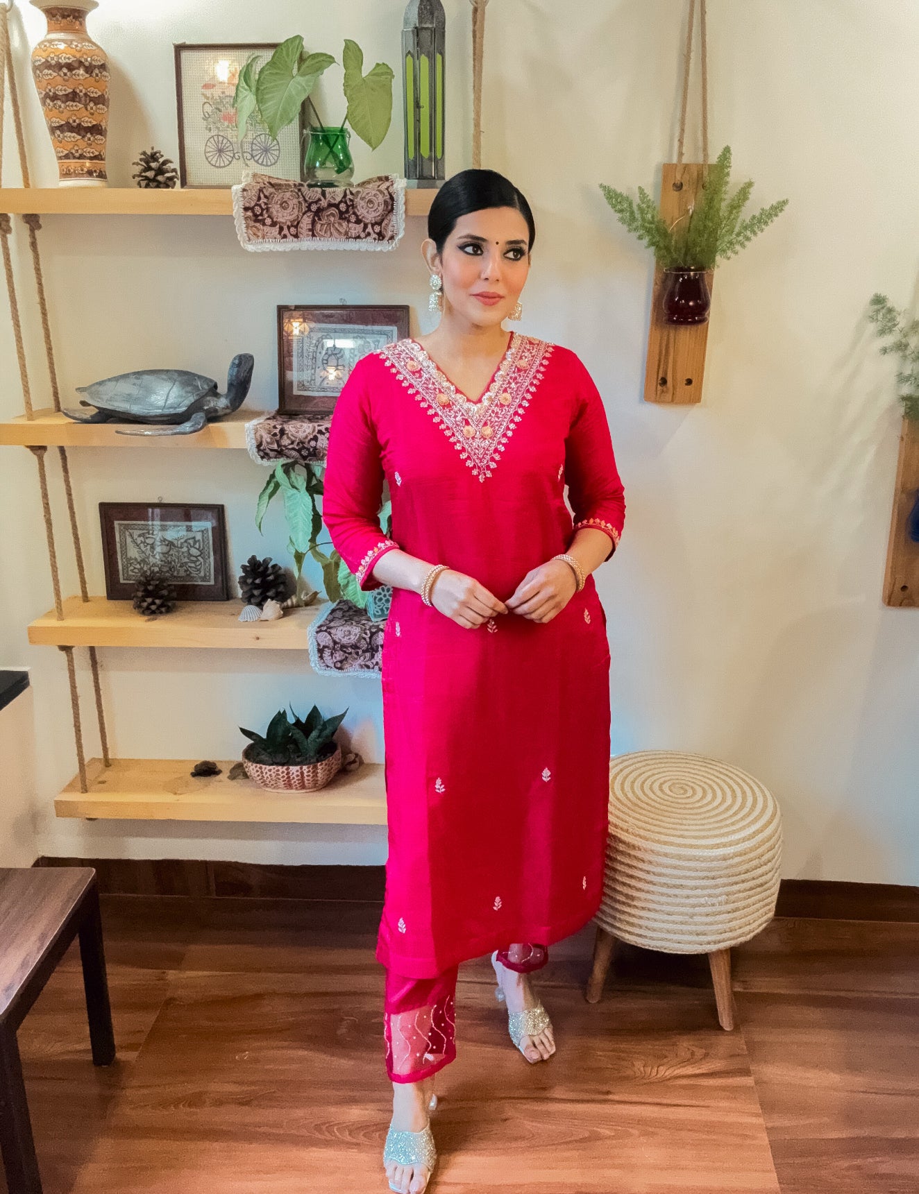 Mahnoor Pink Dola Silk Suit | Param Iqbal 