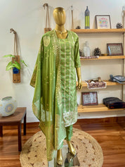 Vamika Green Silk Suit | Param Iqbal