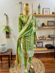 Vamika Green Silk Suit | Param Iqbal