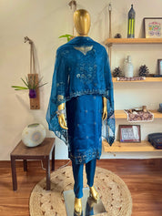 ikshita Blue Organza Suit | Param Iqbal