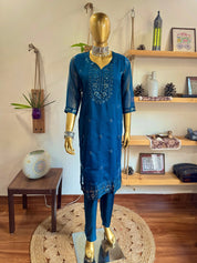ikshita Blue Organza Suit | Param Iqbal