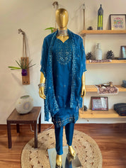 ikshita Blue Organza Suit | Param Iqbal