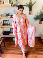 Nagma Pink Muslin Suit | Param Iqbal 