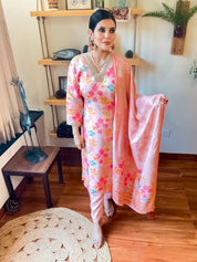 Nagma Pink Muslin Suit | Param Iqbal 