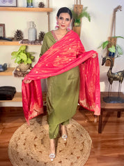 Vedika Green Silk Suit | Param Iqbal
