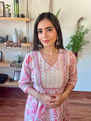 Amira Pink Cotton Suit | param Iqbal