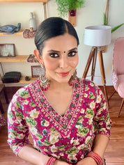 Shireen Pink Cotton Suit | Param Iqbal 