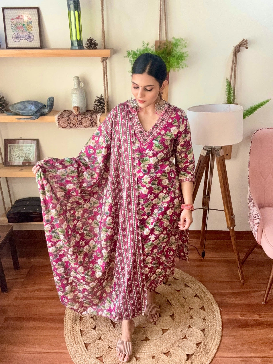 Shireen Pink Cotton Suit | Param Iqbal 