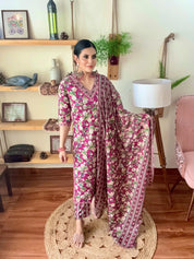 Shireen Pink Cotton Suit | Param Iqbal 