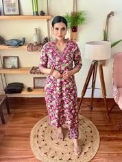 Shireen Pink Cotton Suit | Param Iqbal 