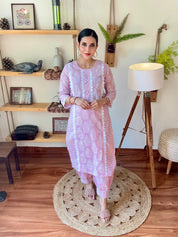 Kausar Pink Cotton Suit | Param Iqbal