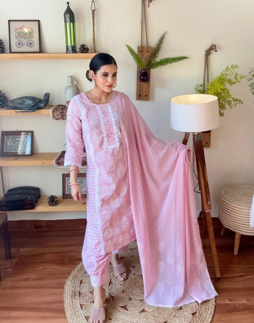 Kausar Pink Cotton Suit | Param Iqbal